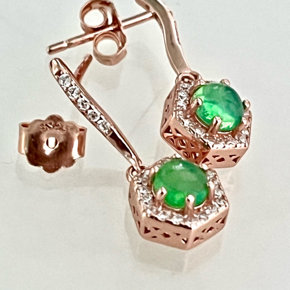 0.5ct Australian Jade 14KGP Earrings